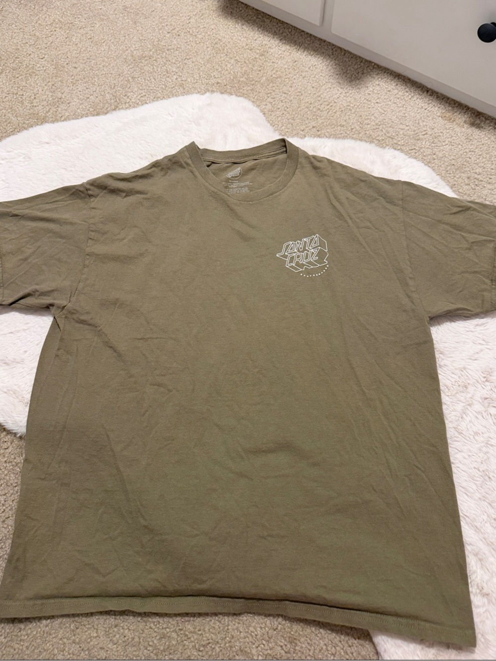 Santa Cruz Skateboards Olive Green Logo Short Sleeve Tee
